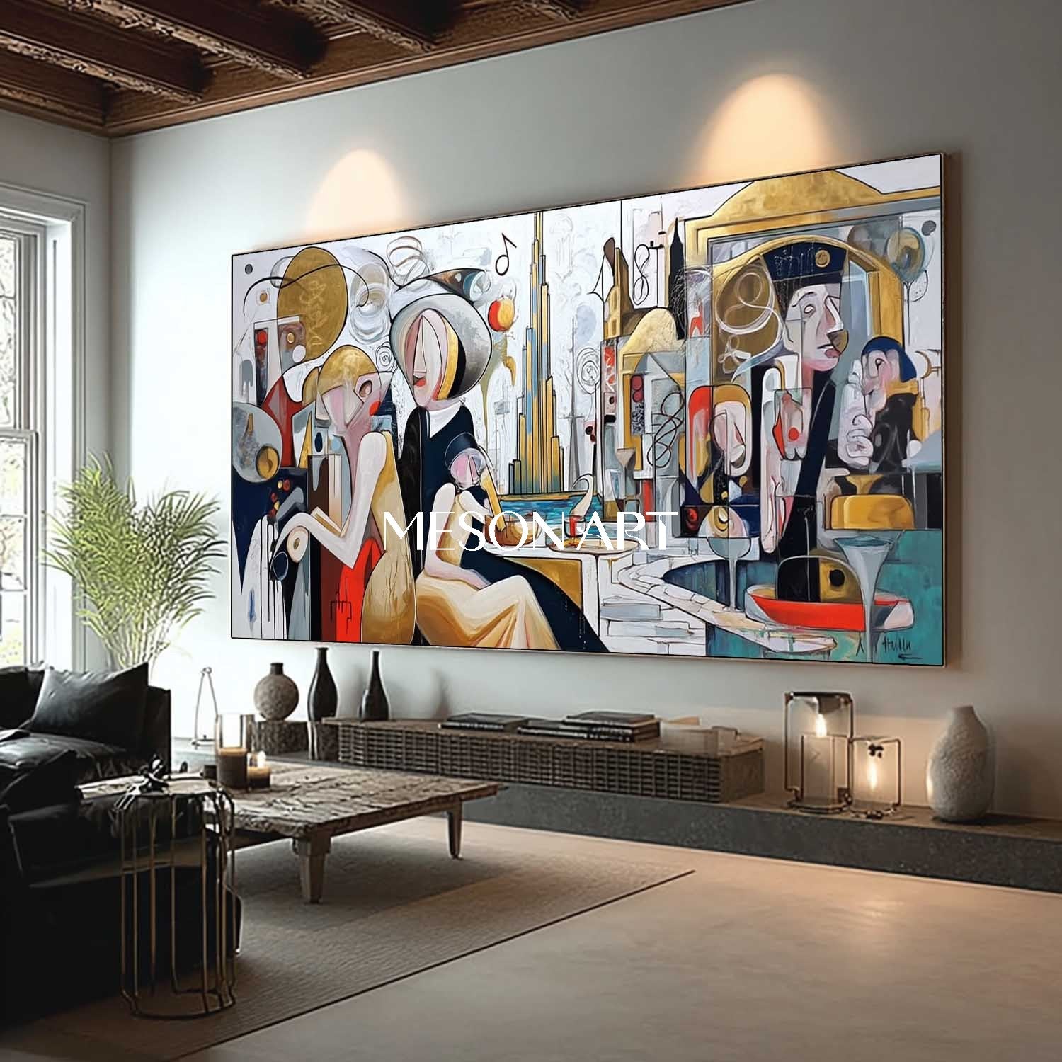 Picasso Cubist Contemporary Textured Art Horizontal Bedroom Order