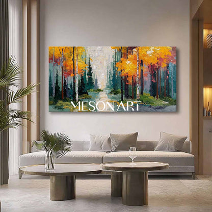 Big Autumn Wall Art Decor Large Fall Canvas Painting for Home Decor