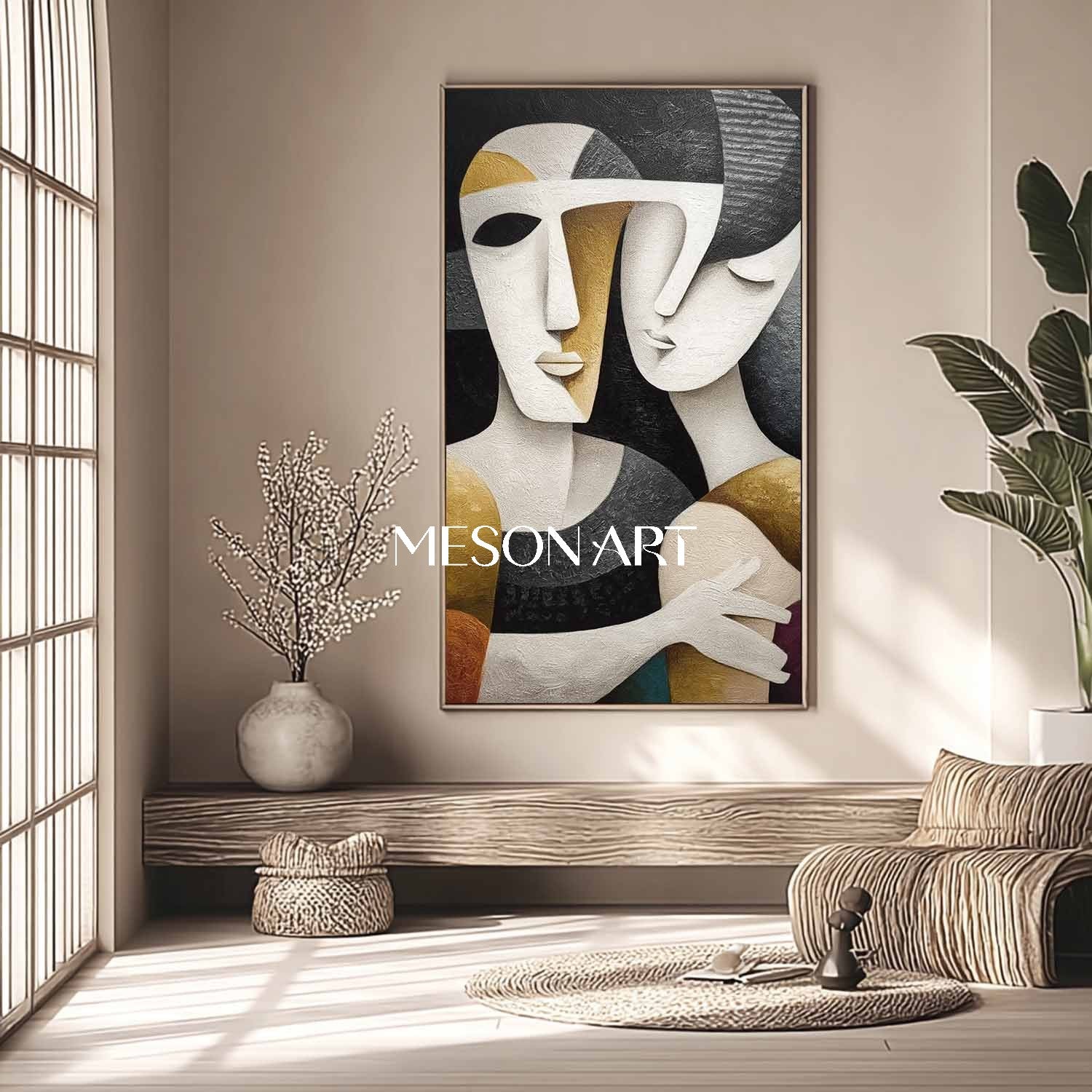 Buy Large Black Gold Minimalist Abstract Canvas Art Living Room Office