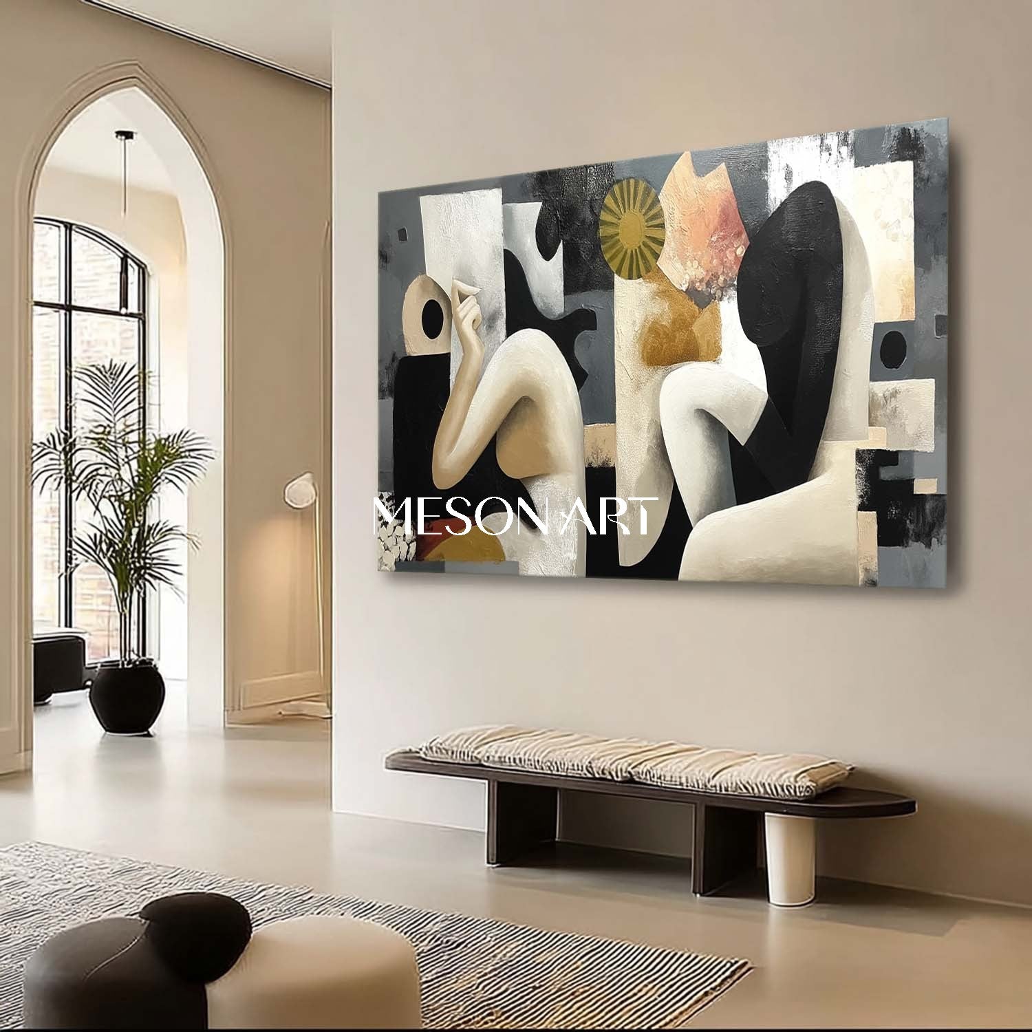 Buy Minimalist Abstract Art Geometric Shapes for Elegant Living Spaces