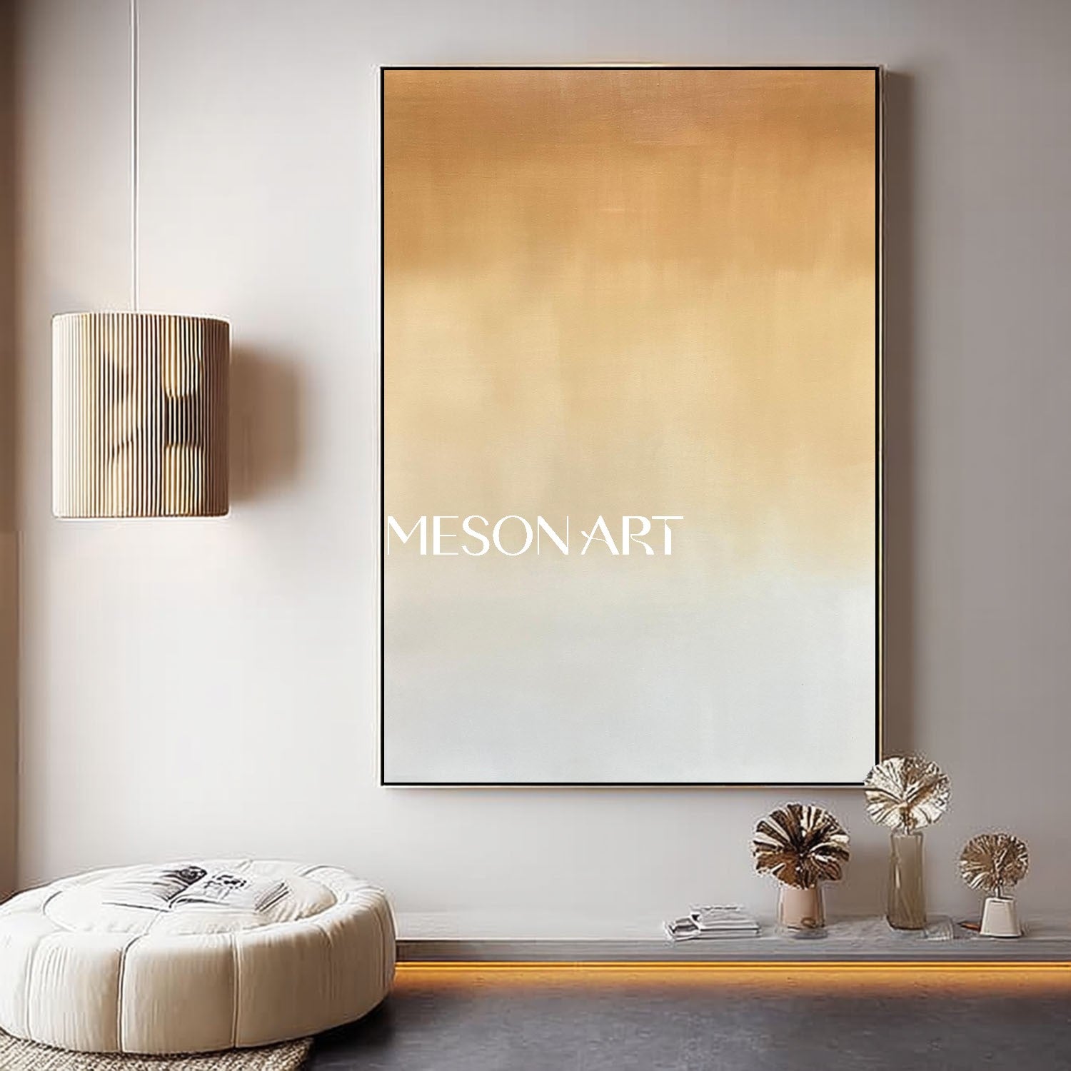 現代的な黄色の抽象芸術; 現代的な黄色の抽象芸術の装飾 – MesonArt
