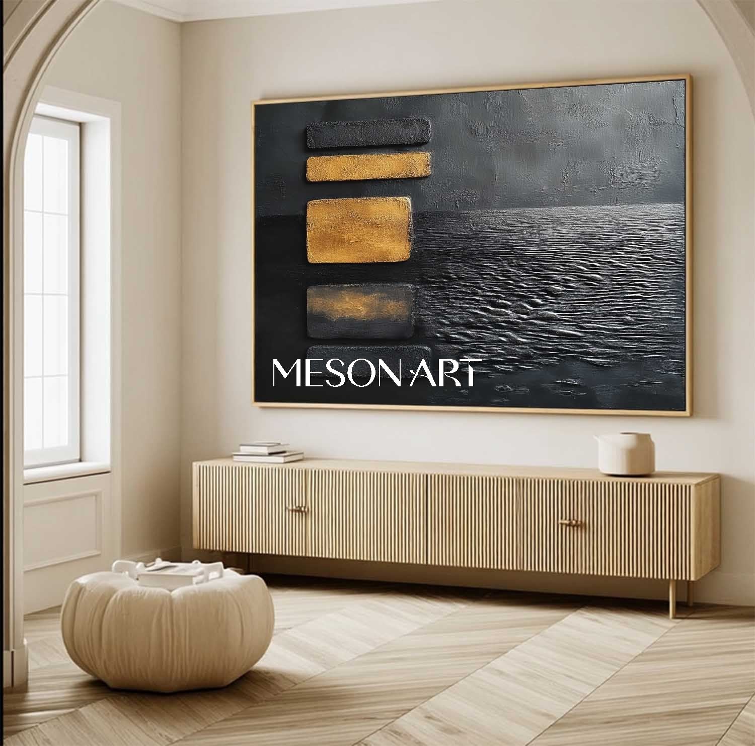 Order Large Textured Abstract Painting for Luxury Home or Hotel Wall