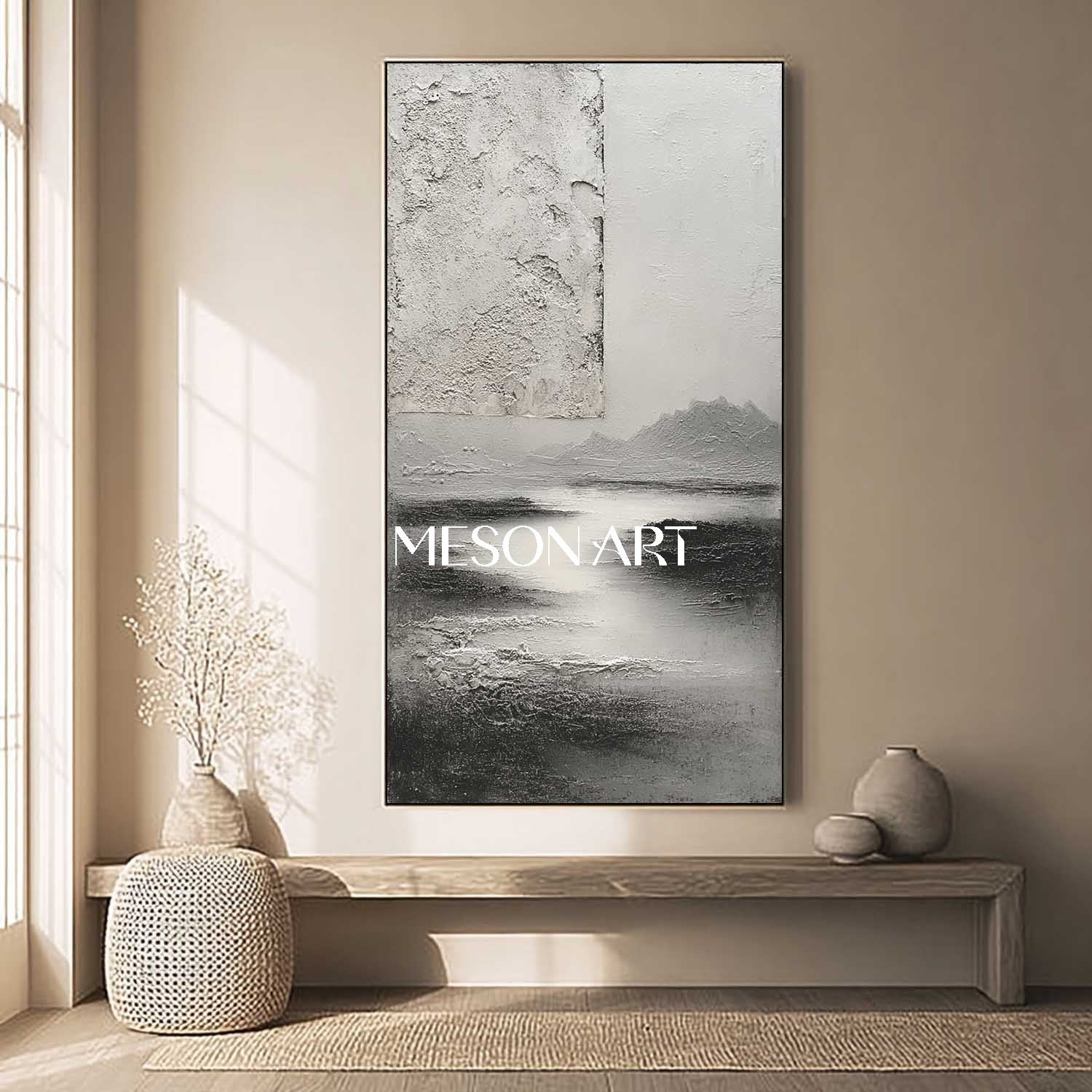 3D Modern Gray Abstract Art For Sale Gray Abstract Entryway Wall