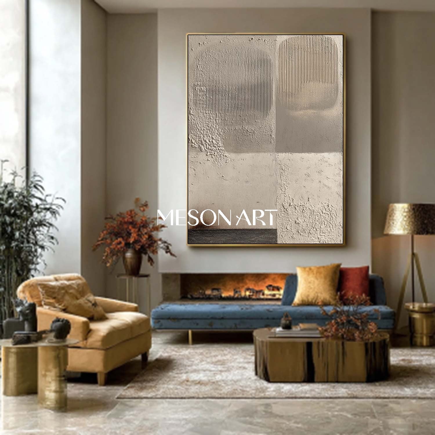 Handmade Textured Wabi-Sabi Minimalist Canvas Original Neutral Art