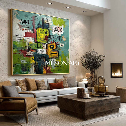 Shop Green Abstract Street Art Grafitti Painting Contemporary Wall Art