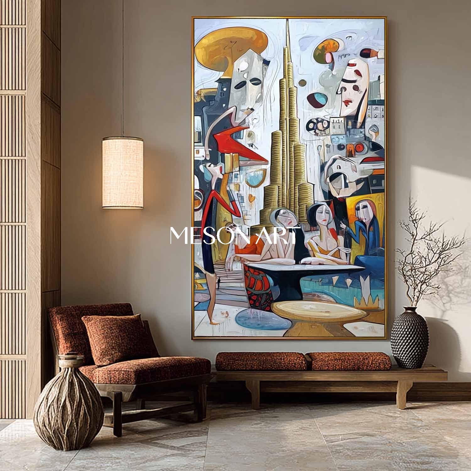 Luxury Surrealism Abstract Pop Art Painting Hallway Wall Art Canvas
