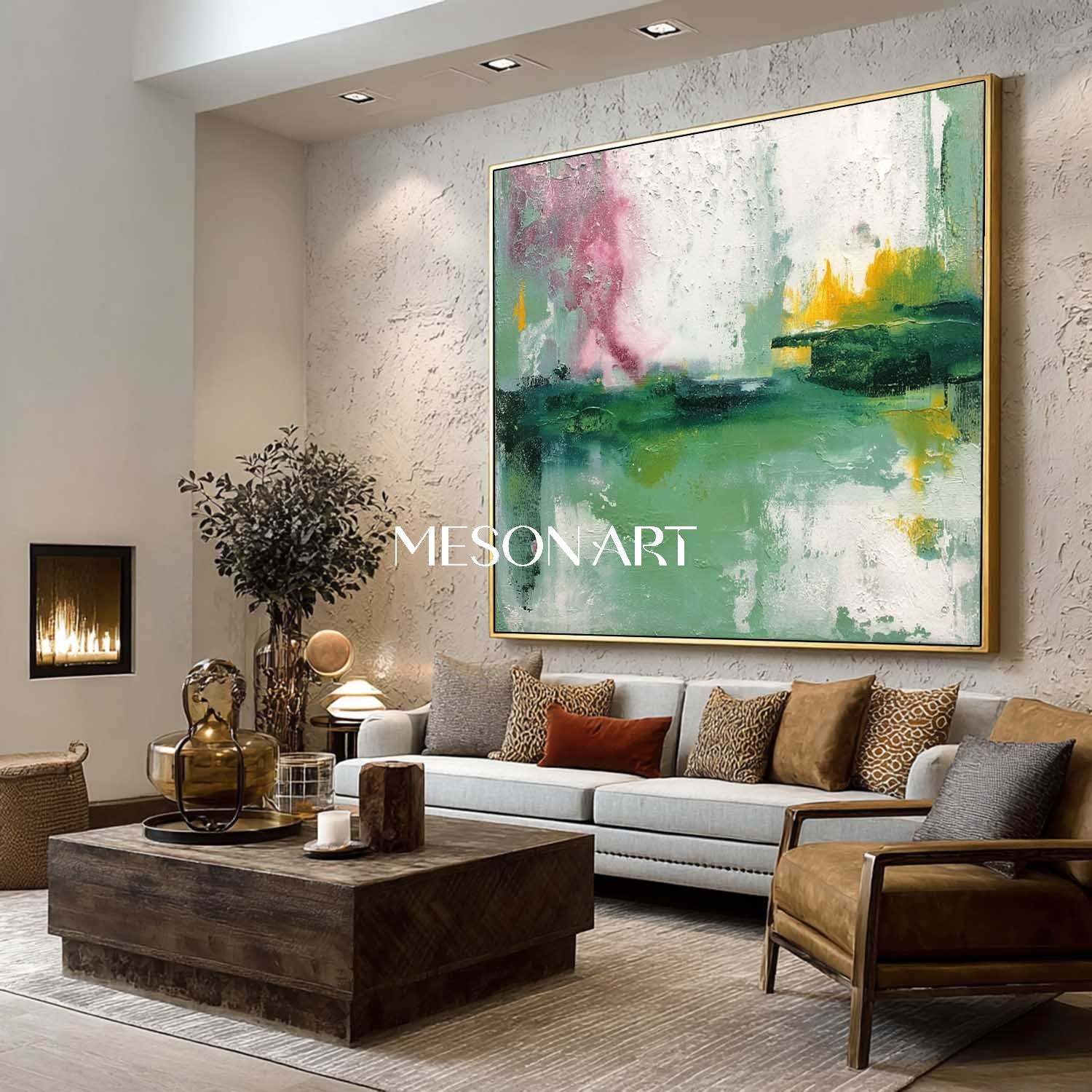 White and Green Abstract Paintings for Sale Dining Room White and Green Wall Art Decor