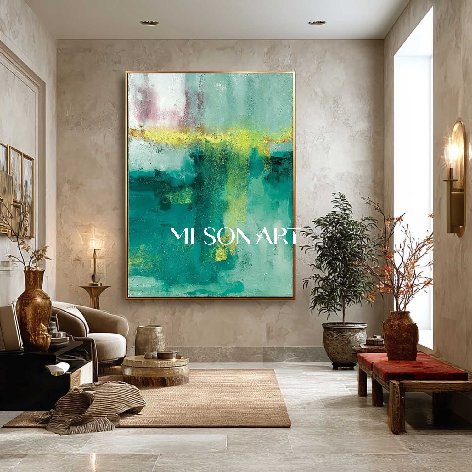 Sage Green Abstract Art for Sale Sage Green Wall Decor for Entrance Hall