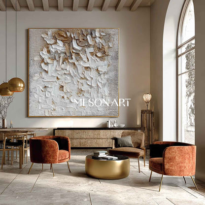 Handmade Wabi-Sabi Canvas Art Minimalist Textured Abstract Painting