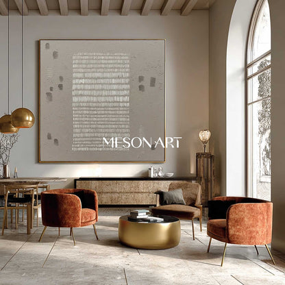 Large Wabi-Sabi 3D Textured Wall Art Neutral Tones Painting Entryway