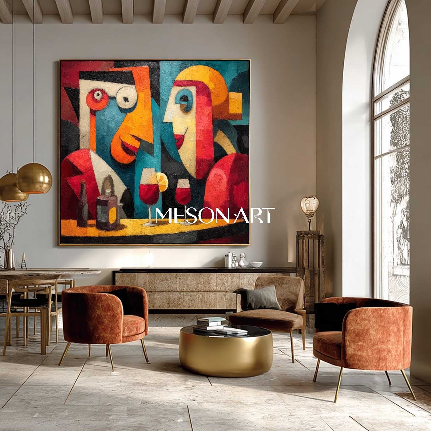 Shop Colorful Pop Art Abstract Painting for Living Room or Office