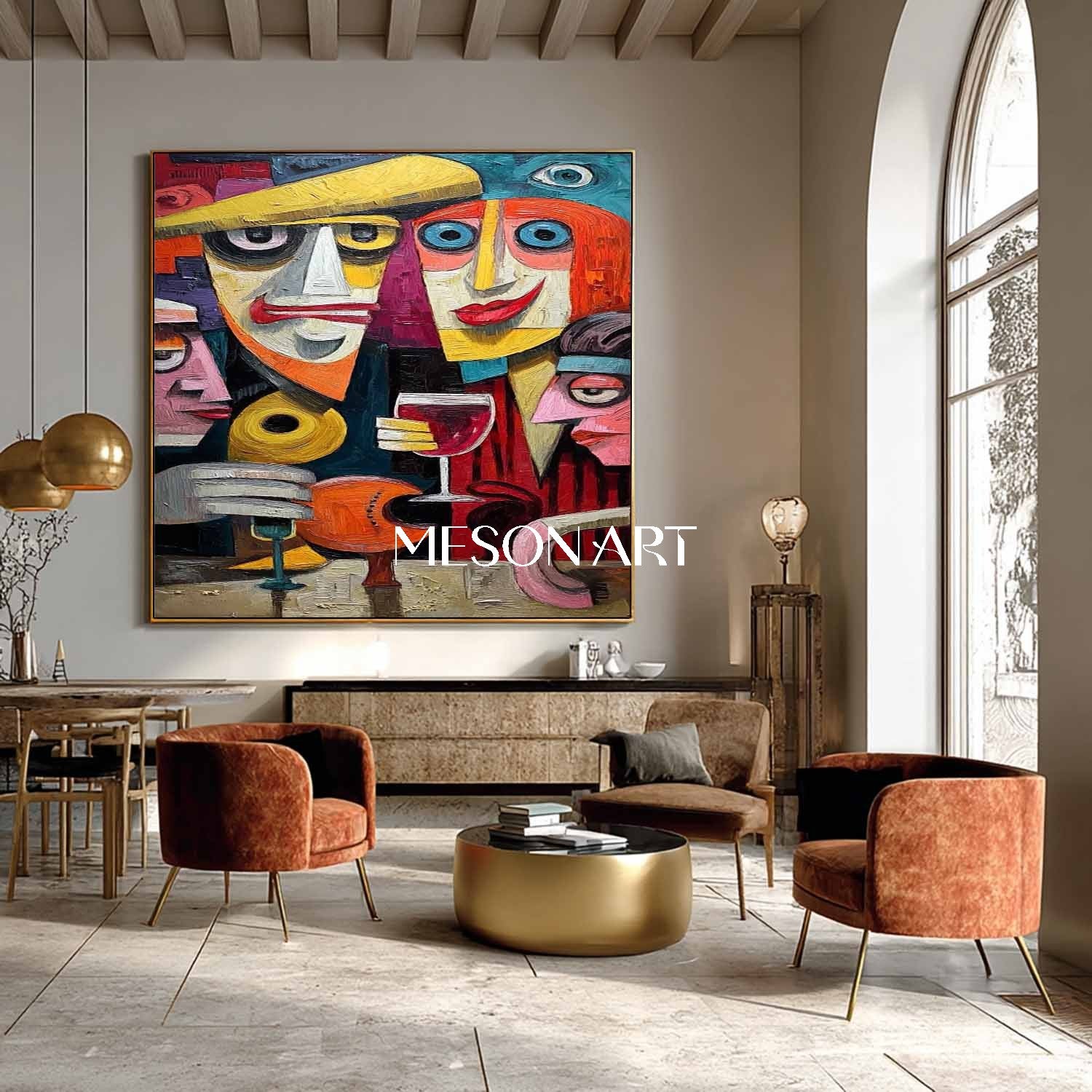 Shop Big Colorful Pop Art Abstract Painting for Halloween Wall Decor