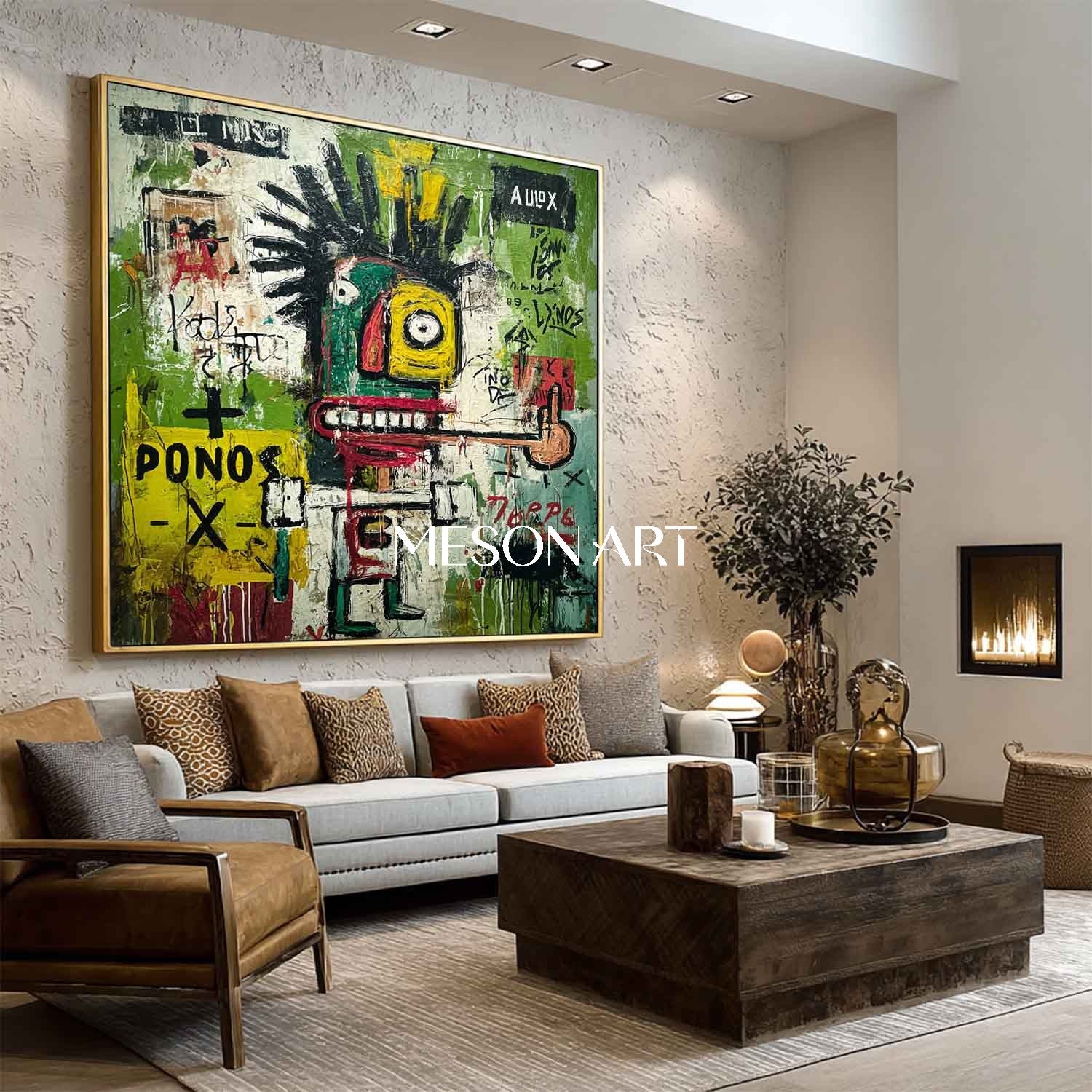 Urban Abstract Portrait Graffiti Style Modern Art Canvas Wall Decor