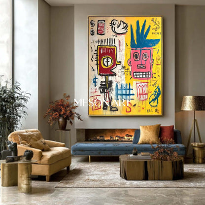 Modern Street Art Crown Handmade Impasto Painting Entryway Buy Online
