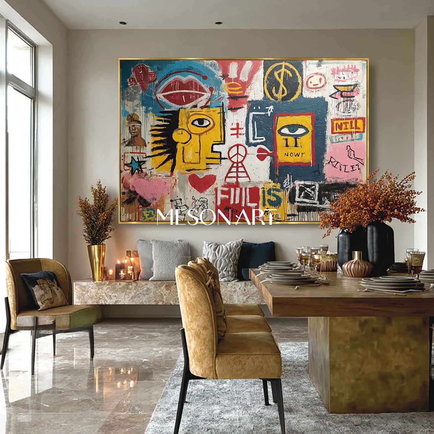 Multicolor Neo Expressionism Textured Impasto Large Scale Wall Art