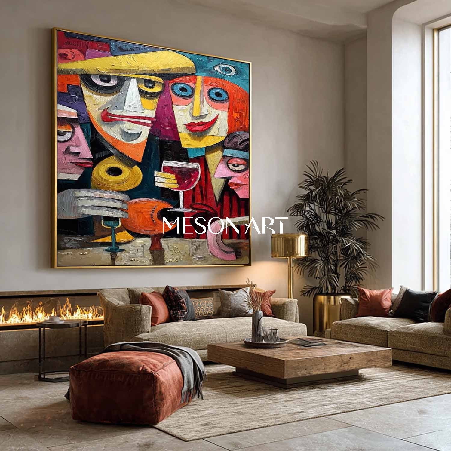 Shop Big Colorful Pop Art Abstract Painting for Halloween Wall Decor