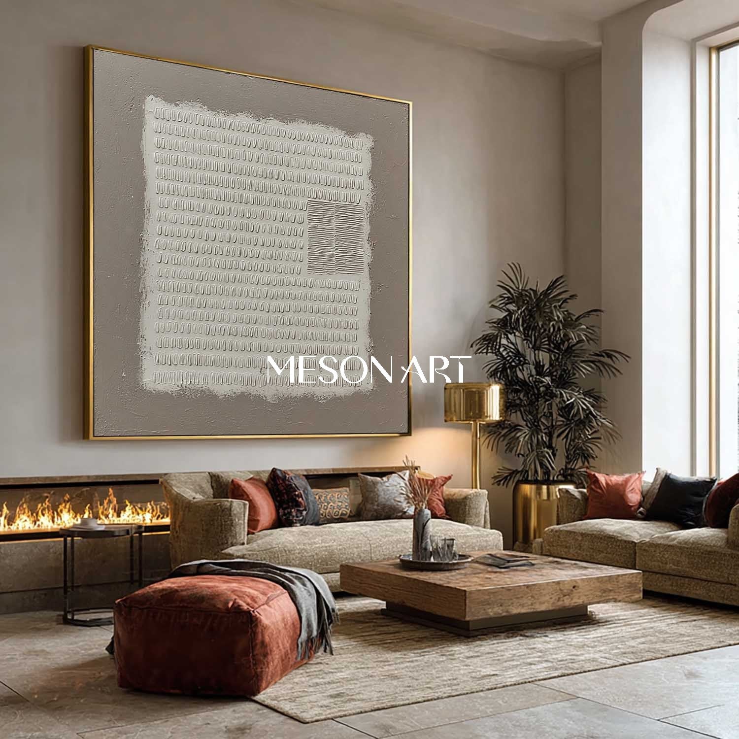 Wabi Sabi 3D Textured Wall Art Minimalist Modern Abstract Oil Painting