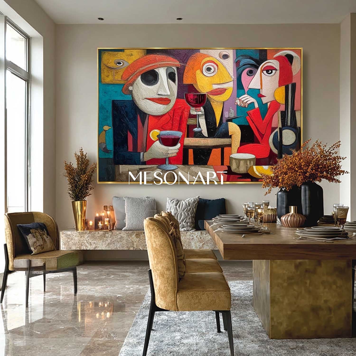 Shop Big Pop Art Abstract Painting for Entryway or Hallway Wall Decor