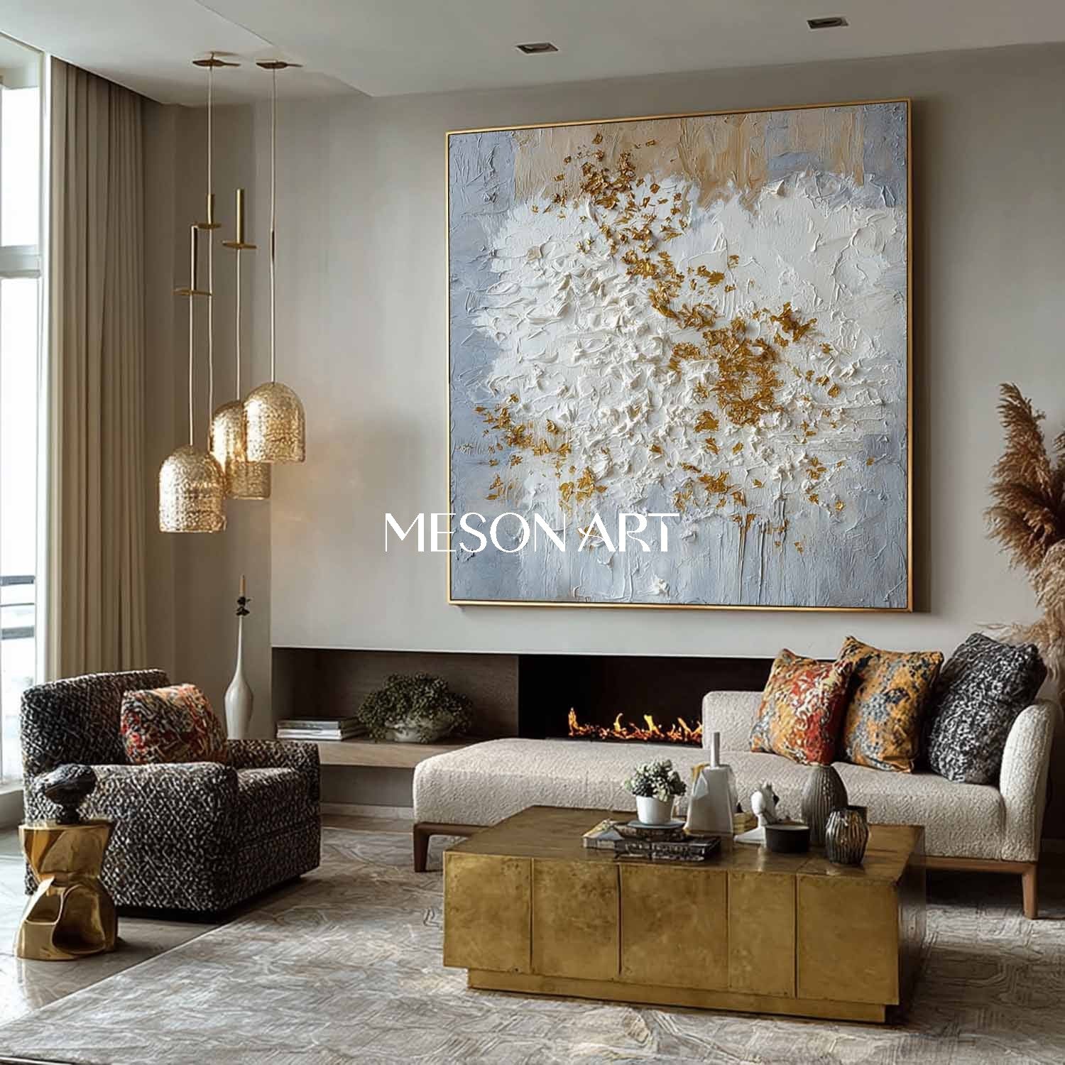 Wabi-Sabi Abstract Modern Canvas Textured Wall Art Large Painting