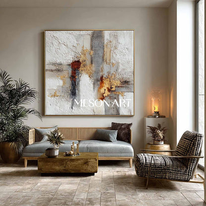 Wabi-Sabi Textured Painting Minimalist Neutral Tones Wall Art Decor