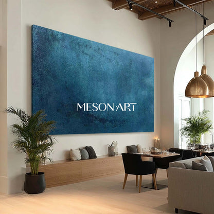 Large Blue Abstract Art Contemporary Blue Abstract Art Decor for Living Room