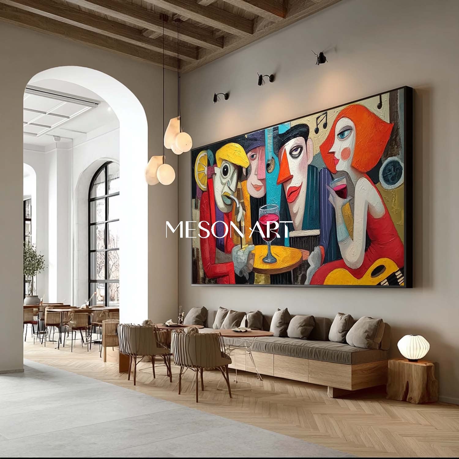 Shop Vibrant Pop Art Abstract Portrait for Creative Bedroom Decor