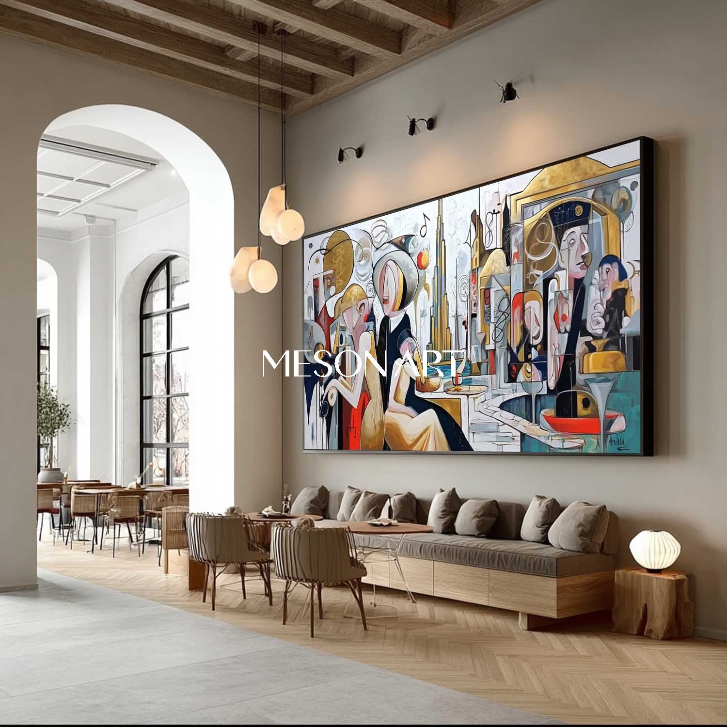 Picasso Cubist Contemporary Textured Art Horizontal Bedroom Order