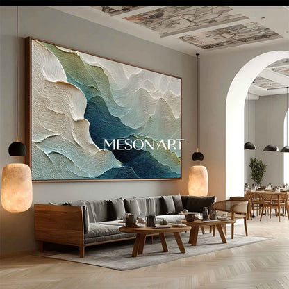 Contemporary Green Abstract Texture Painting Green Texture Canvas Art