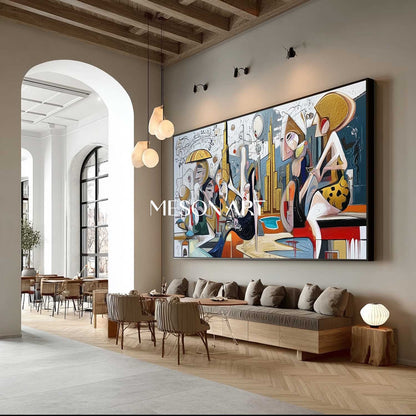 Picasso Cubist Contemporary Textured Art Horizontal Bedroom Order
