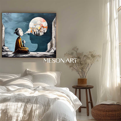 Dream Bubble Surreal Framed Canvas Bedroom Wall Art Decor Buy Online