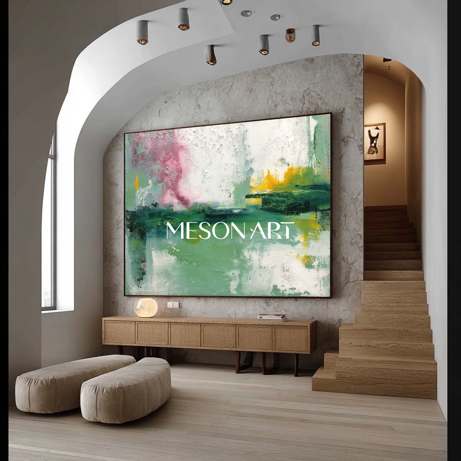 White and Green Abstract Paintings for Sale Dining Room White and Green Wall Art Decor