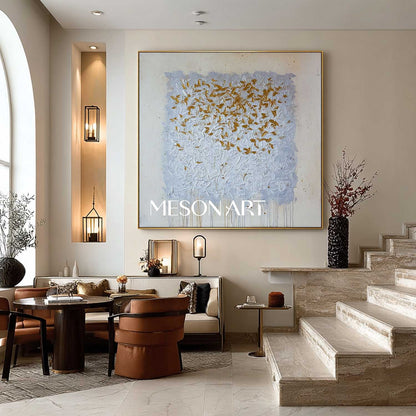 Handmade Wabi-Sabi Abstract Canvas Painting Textured Modern Wall Art