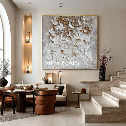 Handmade Wabi-Sabi Canvas Art Minimalist Textured Abstract Painting