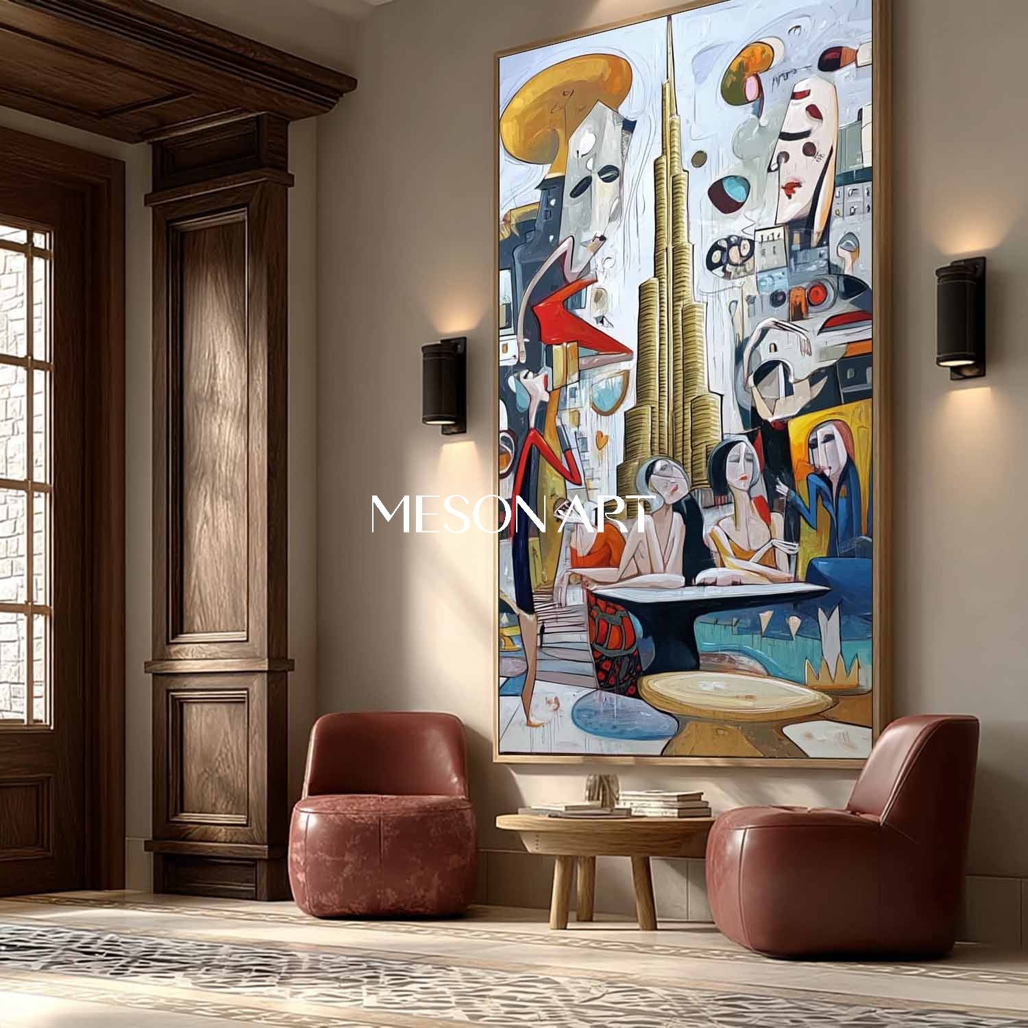 Luxury Surrealism Abstract Pop Art Painting Hallway Wall Art Canvas