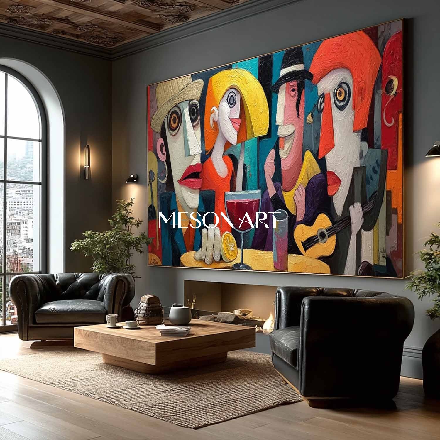 Shop Custom Pop Art Abstract Portrait for Living Room or Hotel Lobby