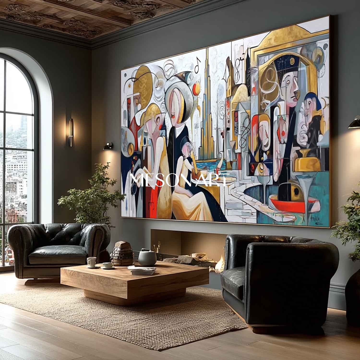 Picasso Cubist Contemporary Textured Art Horizontal Bedroom Order