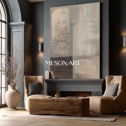 Original Wabi Sabi Minimalist Textured Abstract Wall Art Living Room