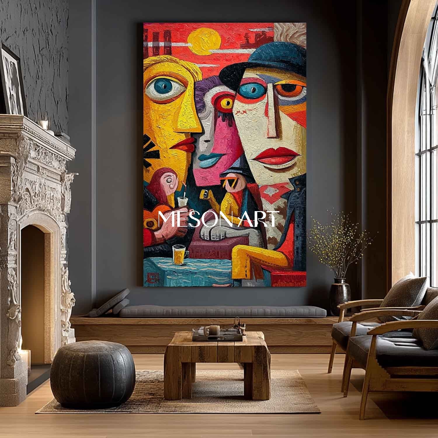 Buy Original Colorful Pop Wall Art Abstract Oil Painting for Halloween