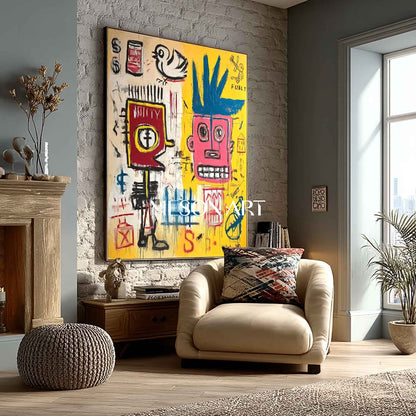 Modern Street Art Crown Handmade Impasto Painting Entryway Buy Online