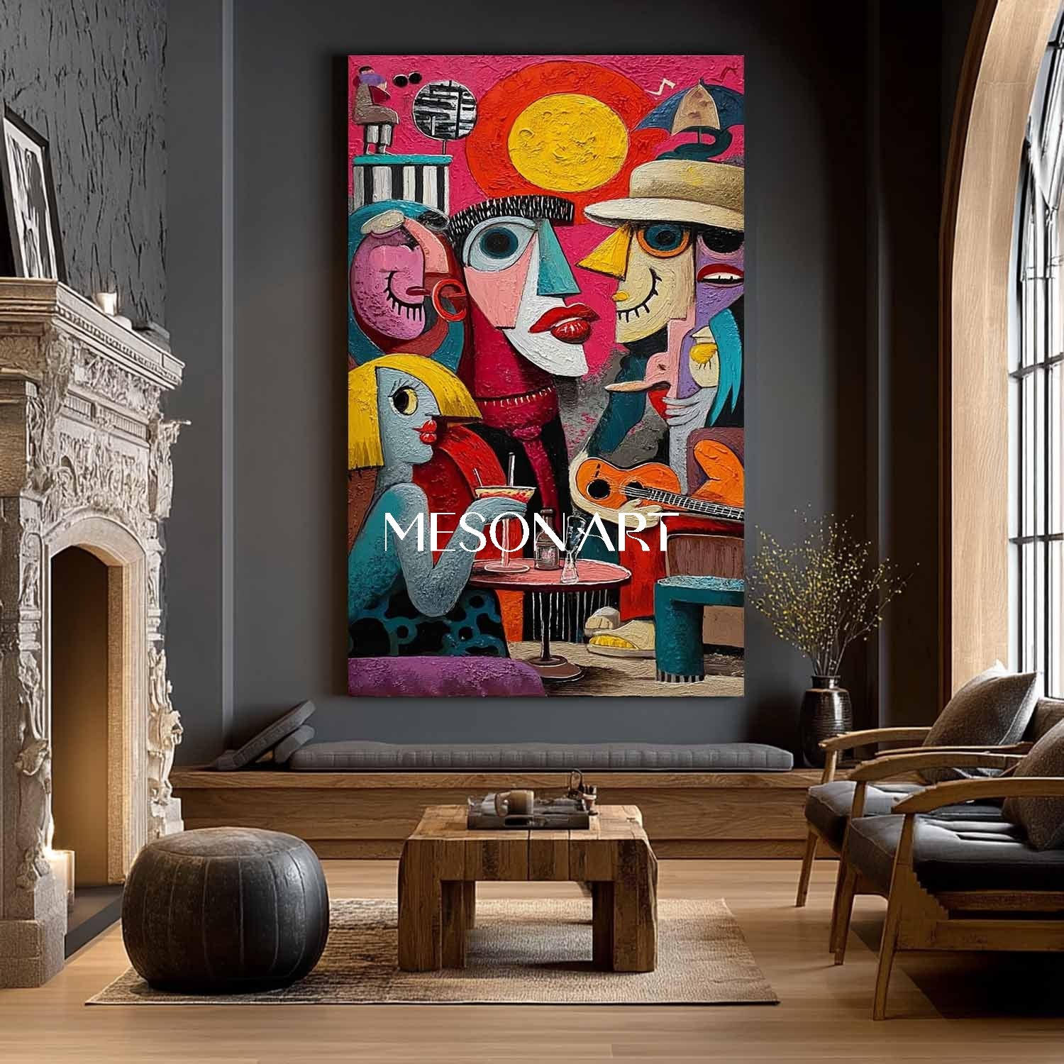 Order Vibrant Pop Art Abstract Art for Creative Home or Office Décor