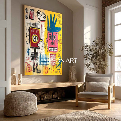 Modern Street Art Crown Handmade Impasto Painting Entryway Buy Online