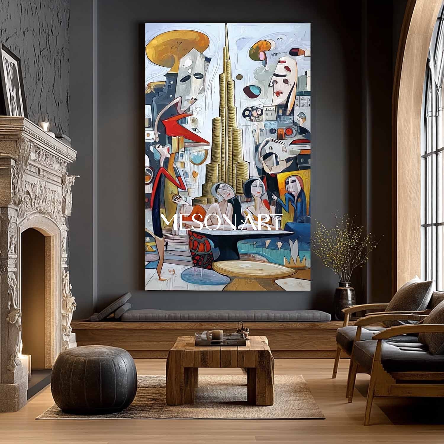 Luxury Surrealism Abstract Pop Art Painting Hallway Wall Art Canvas