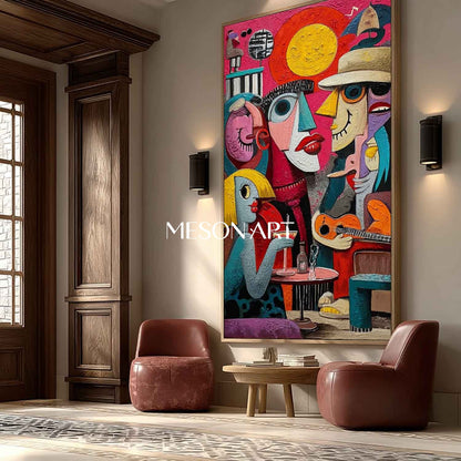Order Vibrant Pop Art Abstract Art for Creative Home or Office Décor