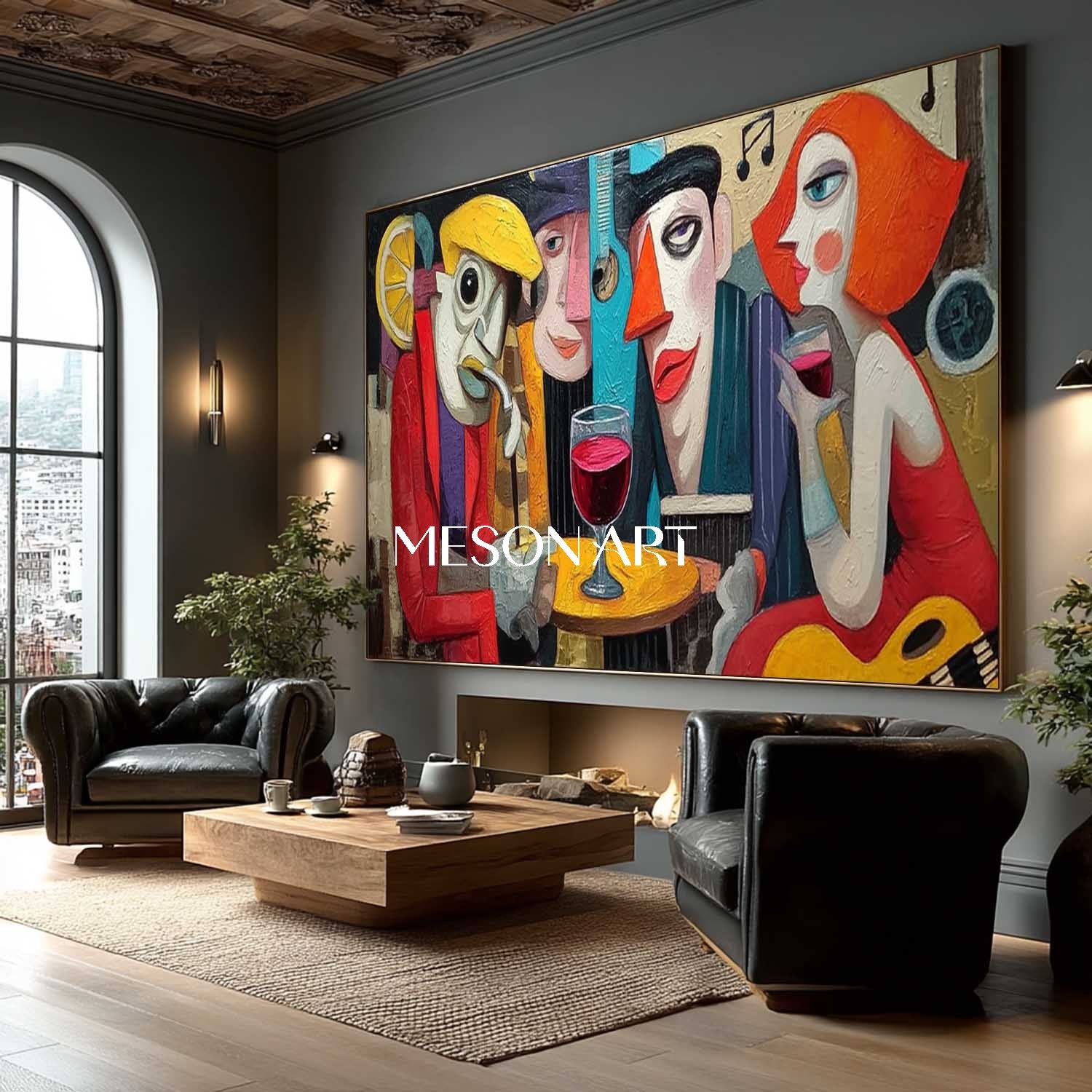 Shop Vibrant Pop Art Abstract Portrait for Creative Bedroom Decor