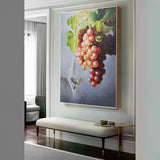 Large Hyperrealistic Grape Oil Painting Realistic Grape Canvas Wall Art Realistic Grape Landscape Art Decoration