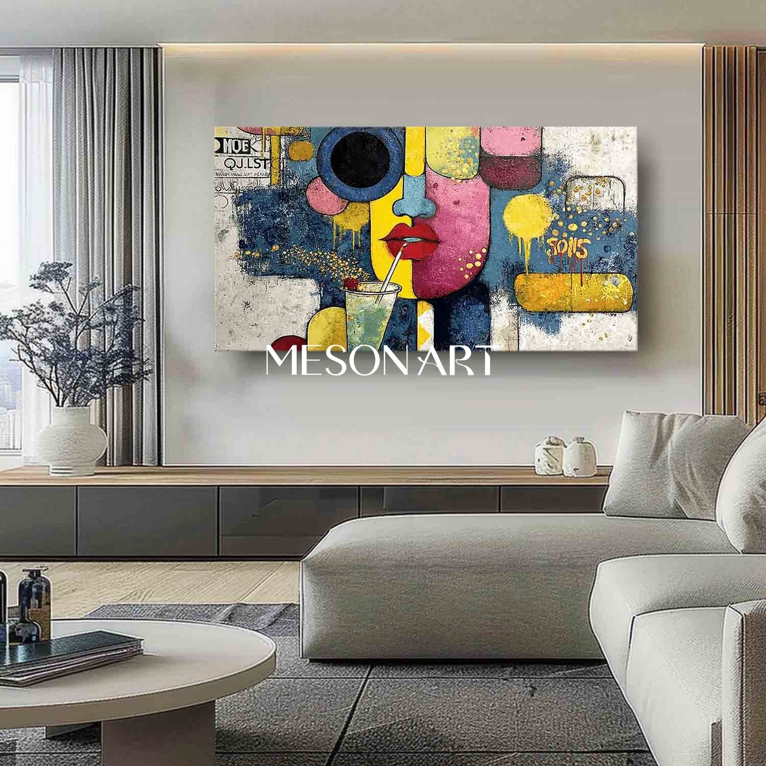 Extra Large Picasso Abstract Canvas Art Picasso Style Paintings Picasso Pop Wall Art Decor For Sale