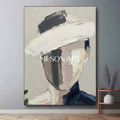 Modern Abstract Portrait Heavy Texture Oil Painting | MesonArt