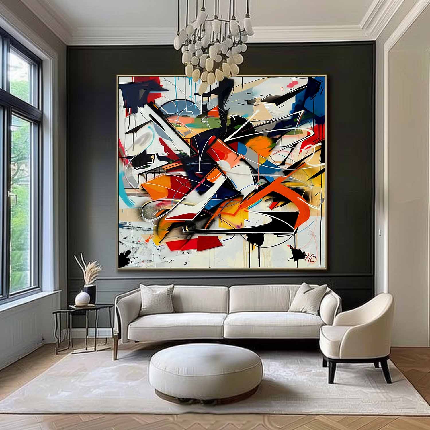 Abstract Pop Art on Canvas Colorful Pop Abstract Art Abstract Pop Art Canvas Wall Art Decor for Sale