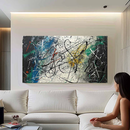 Large Pollock Abstract Art for Sale Contemporary Pollock Artists Original Pollock Oil Paintings