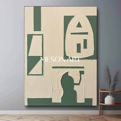 Contemporary Neutral Home Design Art Large Framed Japandi Living Room Piece